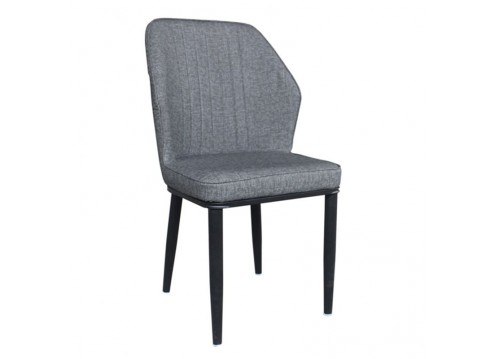 Καρέκλα Μεταλλική Βαφή Μαύρη/PU Ανθρακί 45x54x90cm