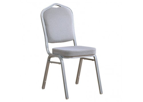 Καρέκλα Μεταλλική Silver Ύφασμα Γκρι