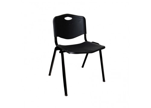 Καρέκλα Μεταλ.Βαφή Μαύρη PP Μαύρo 55x54x80cm
