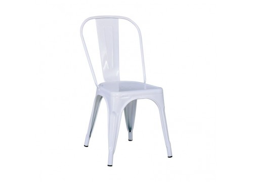 Καρέκλα Steel Άσπρο 45x49x85cm