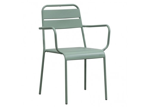 BRIO Πολυθρόνα Στοιβαζόμενη Μέταλλο Βαφή Sandy Green 5635C