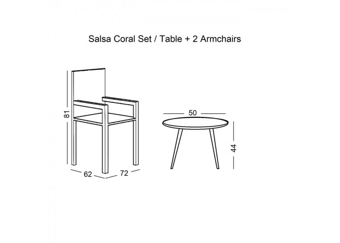 Set (Τρ.Φ45cm+2Πολ) Μετ.Μαύρο/Wicker Φυσικό, Μαξ.Μαύρο