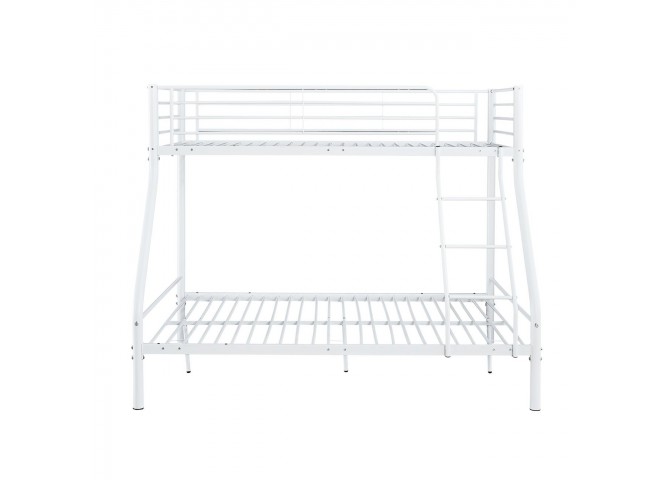 DOUBLE Deck Bed (140x190+90x190)cm Metal White