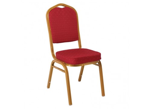 Καρέκλα σε κόκκινο χρώμα με χρυσό σκελετό