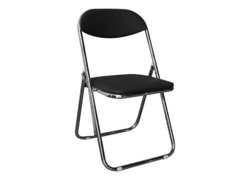 Καρέκλα πτυσσόμενη μαύρη 39x39x78cm