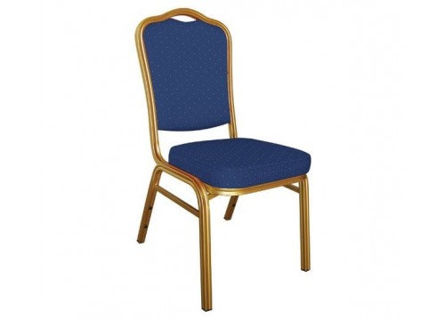 Καρέκλα σε μπλε χρώμα ,με χρυσό σκελετό