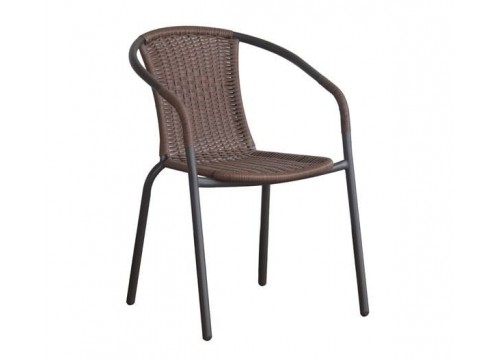 Καρέκλα εξωτερικού χώρου σε καφέ χρώμα 53x58x77cm