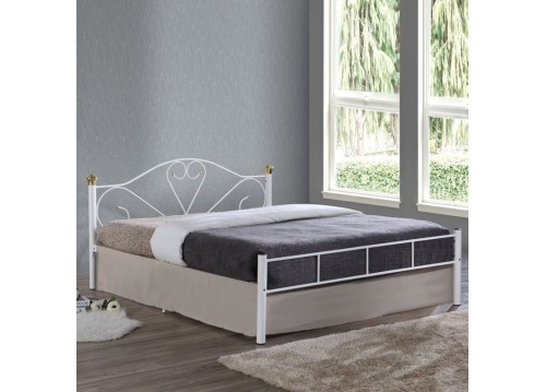 Μεταλλικό κρεβάτι λευκό για στρώμα 150x200cm