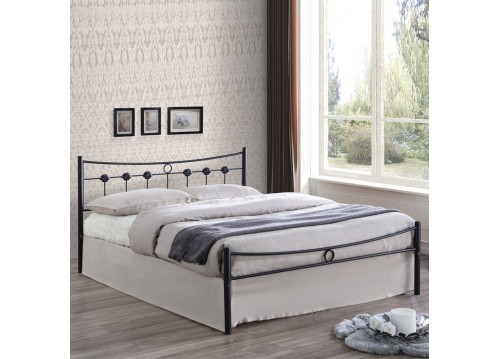 Μεταλλικό κρεβάτι σφυρήλατο μαύρο για στρώμα 150x200cm