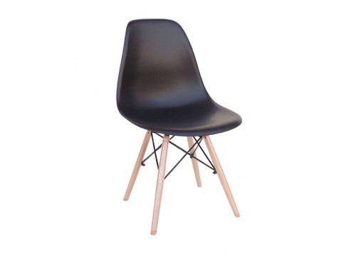 Καρέκλα με ξύλινο σκελετό και μέταλλο 46X55X81cm (4 τεμ)