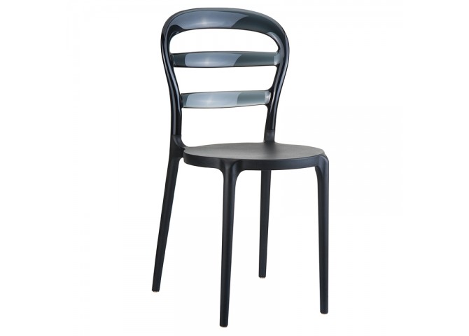 Καρέκλα Miss Bibi black/black transparent