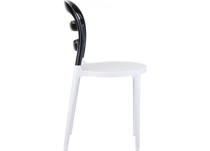 Καρέκλα Miss Bibi white/black transparent