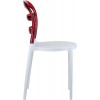 Καρέκλα Miss Bibi white/red transparent