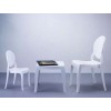 Βοηθητικό τραπέζι Queen glossy white 51x51x43cm