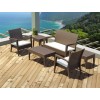 Τραπεζάκι Miami lounge brown 92x53x45