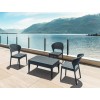 Τραπεζάκι Miami lounge dark grey 92x53x45