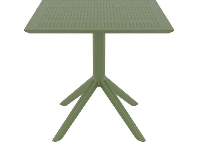 ΣΚΑΙ ΤΡΑΠΕΖΙ 80X80X74εκ. OLIVE GREEN ΠΟΛ/ΝΙΟΥ