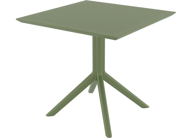 ΣΚΑΙ ΤΡΑΠΕΖΙ 80X80X74εκ. OLIVE GREEN ΠΟΛ/ΝΙΟΥ