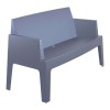 Καναπές 2Θ box sofa dark grey