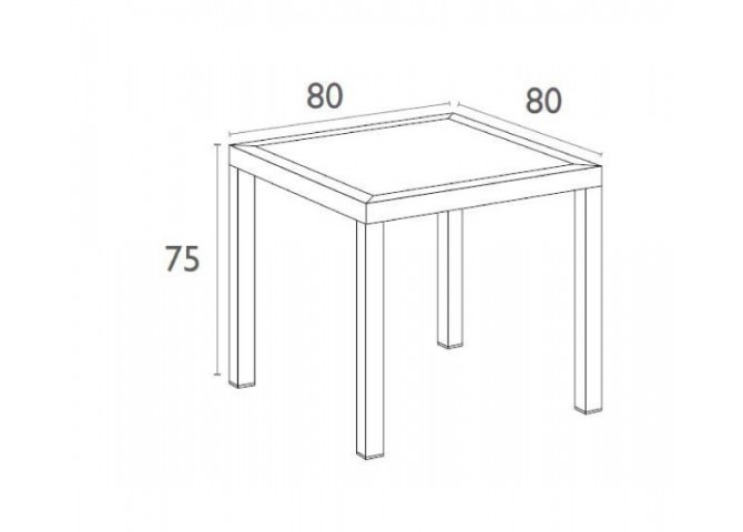 Τραπέζι Orlando 80x80x75 white