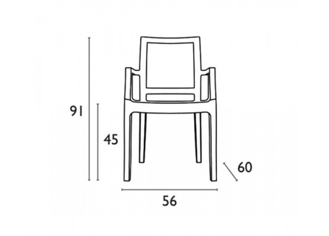 Καρέκλα arthur black transparent