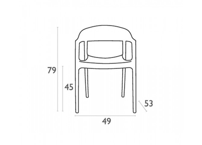 Καρέκλα Carmen black/clear transparent