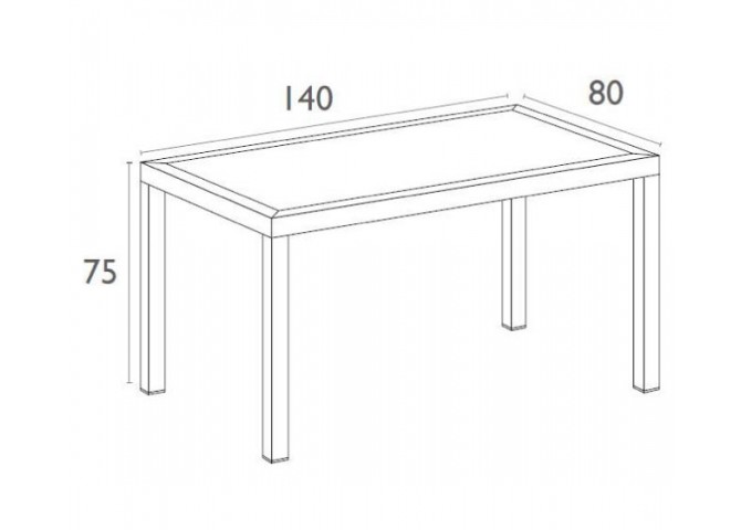 Τραπέζι Orlando 140x80x75 white