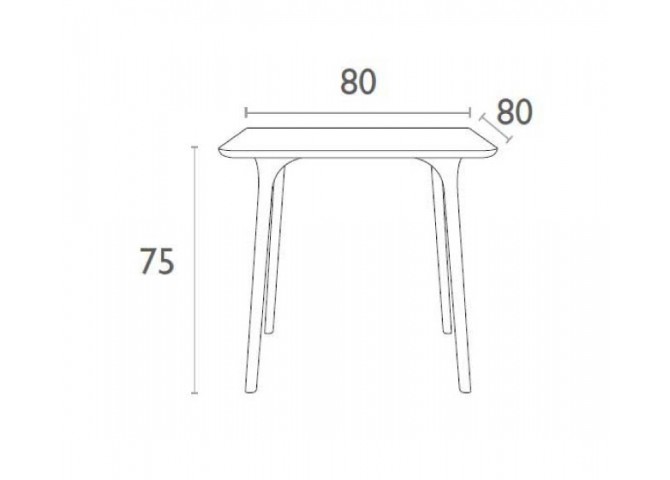 Τραπέζι Maya 80x80x75