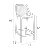 Σκαμπώ Air bar 65 white 44x51x95cm