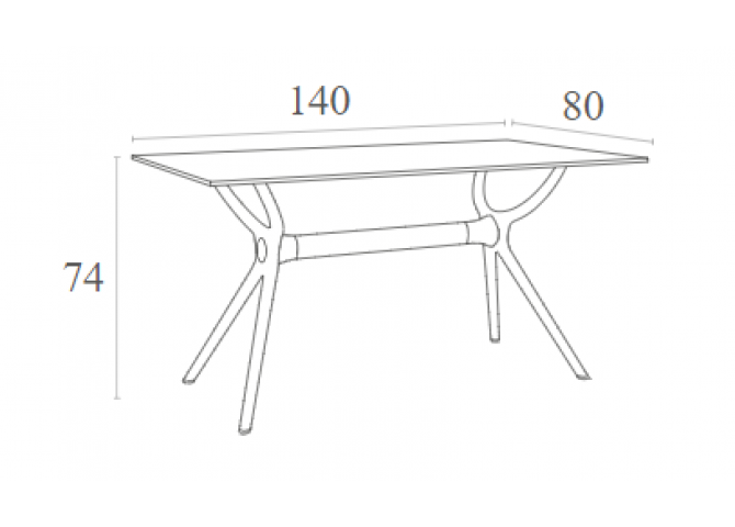 Τραπέζι Air 140x80 white