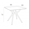 Τραπέζι Air 80x80 white