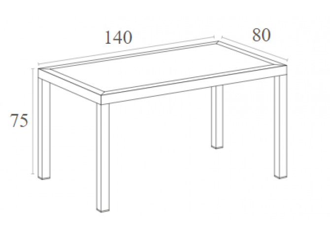 Τραπέζι Ares 140x80 white