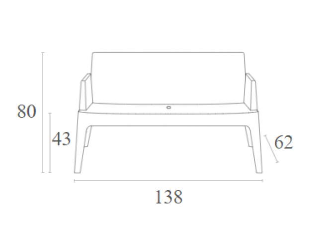 Καναπές 2Θ box sofa white 138x62x80εκ