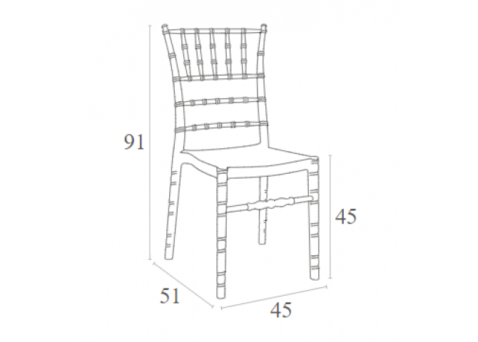 Καρέκλα Chiaviari clear transparent