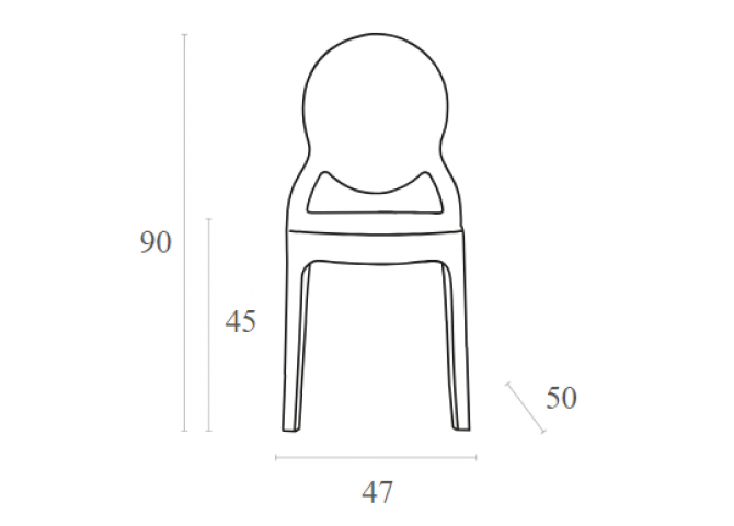 Καρέκλα elizabeth clear transparent