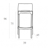 Σκαμπώ bar Gio 75 beige 39x45x96cm