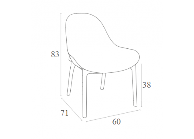 Καρέκλα SKY LOUNGE πολυπροπυλενίου σε χρώμα BLACK