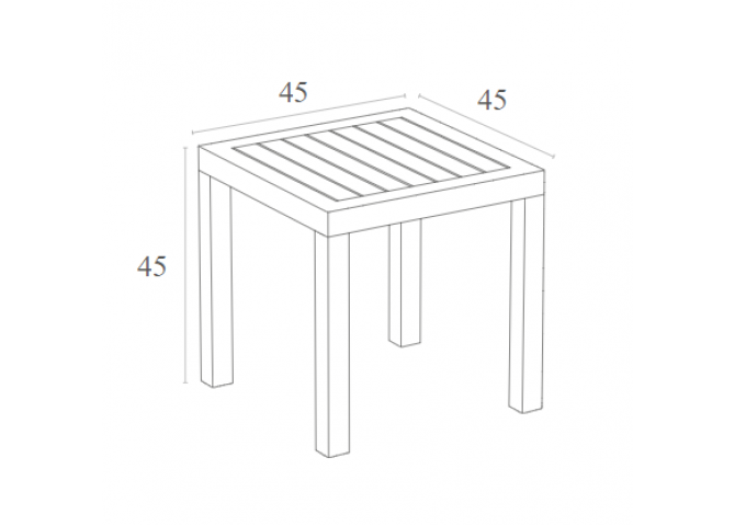 Βοηθητικό τραπέζι ocean white 45x45x45