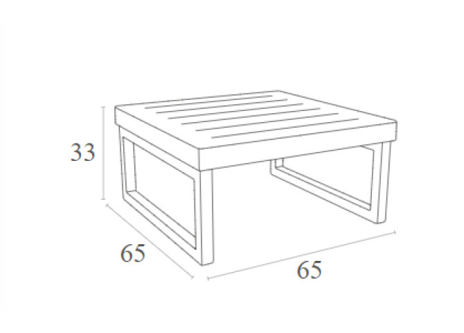 ΜΥΚΟΝΟΣ ΤΡΑΠΕΖΙ DOVE GREY 65X65X33εκ. ΠΟΛ/ΝΙΟΥ