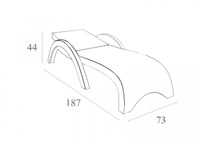 Ξαπλώστρα Fiji white 187x73x44εκ