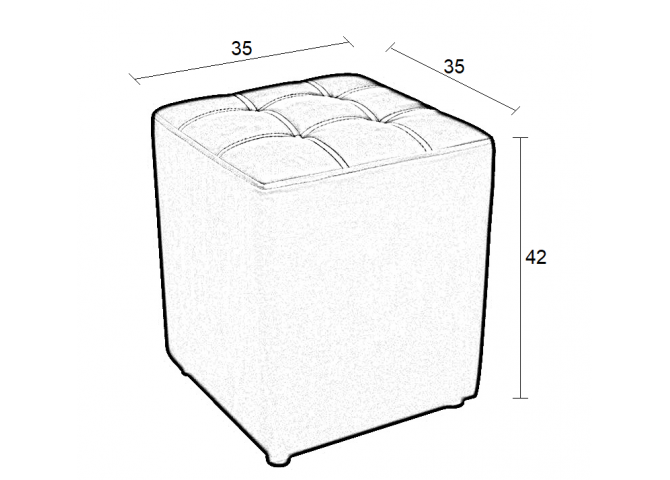 CUBE WHITE PU ΣΚΑΜΠΟ