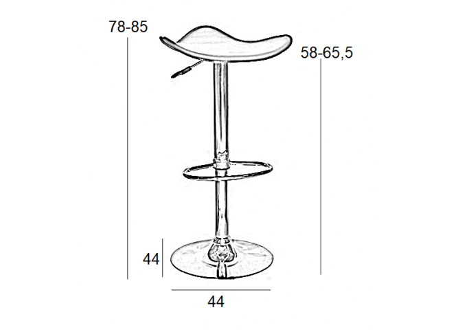 Σκαμπώ bar design 38x39x63/85cm