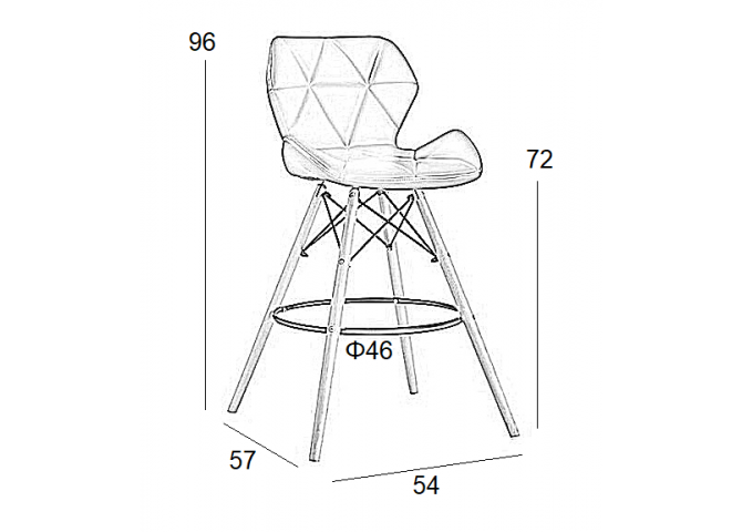 Σκαμπό Bar μαύρο 55Χ55Χ72/99cm