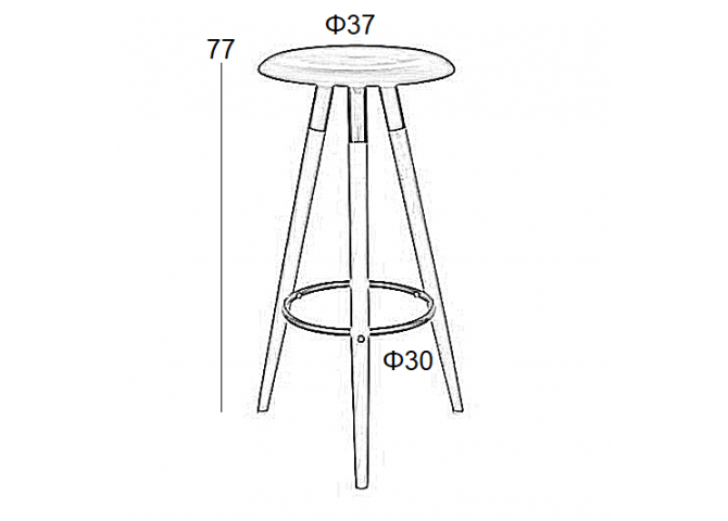 Μοντέρνο σκαμπώ Bar Φ37x77cm