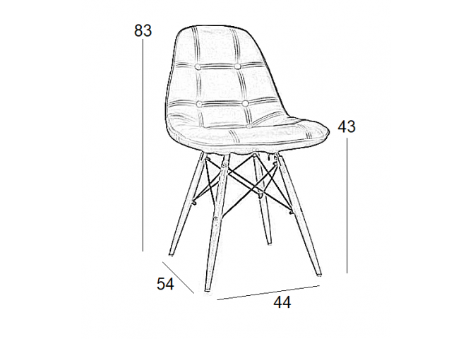 Μοντέρνα καρέκλα τραπεζαρίας 46x51x82cm