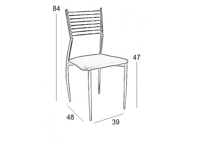 Καρέκλα τραπεζαρίας με μεταλλικό σκελετό