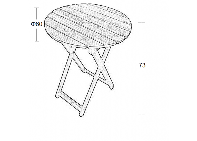 Tραπέζι πτυσσόμενo σε καρυδί 50x50