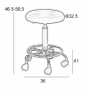 Σκαμπό Μπάρ  Bar 70 Λευκό Pu 38x38x65εκ.