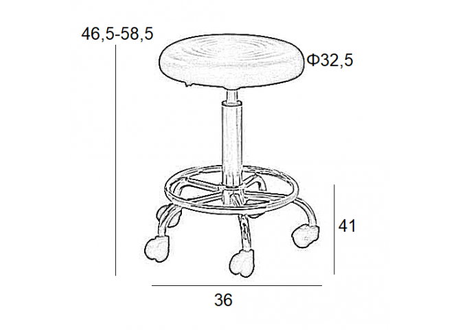 Σκαμπό Μπάρ  Bar 70 Λευκό Pu 38x38x65εκ.