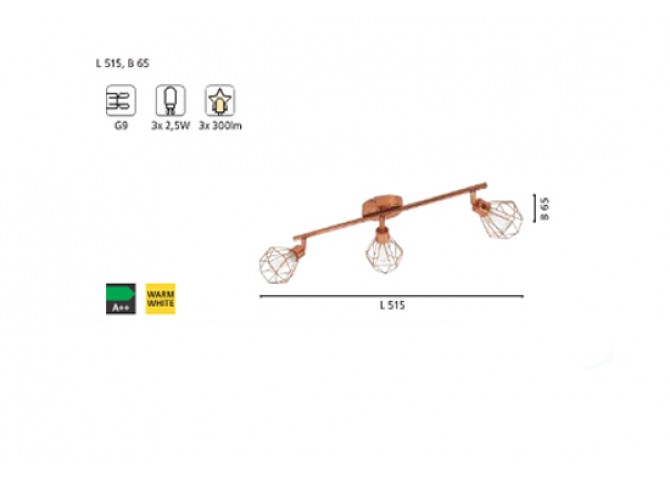 Σποτ LED τρίφωτο L51.5